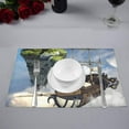 thumbnail image 2 of MKHERT Funny Fantasy Flying Ship and Floating Island Above The Clouds Placemats Table Mats for Dining Room Kitchen Table Decoration 12x18 inch,Set of 4, 2 of 4