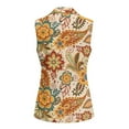 thumbnail image 3 of Uorisanigo Hippie Flower Women's Vest Suit with Pockets Open Front Sleeveless Womens Waistcoat Vest Size S Button Front Vests Top Dressy, 3 of 7