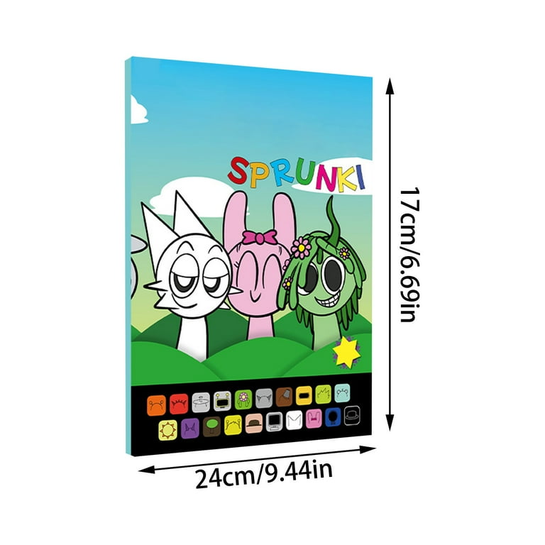 Incredibox Sprunki Handwriting Book, Coloring Books, Sprunki Tracing Book, Line Drawing Book, Hand-Painted Tracing, Pen Control Practice Picture Book, Sketch for Game Fans Lover