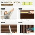 thumbnail image 5 of 2-Piece Wood Slat Acoustic Panels for Stylish Decor and Noise Reduction, 23.62x23.62 Inch Wood Panels for Wall for Interior Wall Decor, 3D Wood Slat Wall Panel/Fluted Sound Absorbing Panel, Walnut, 5 of 7