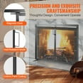 thumbnail image 6 of KFFKFF Single Panel Fireplace Screen with Access Door, Durable Iron Mesh, 38.98"L x 30.7"H, Spark Protection, Easy Setup, Standalone Fire Guard for Living Space Enhancement, 6 of 9