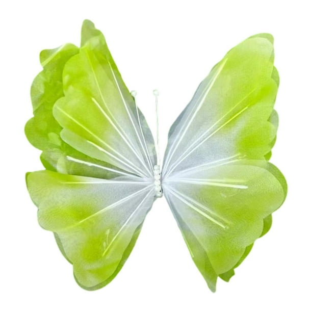 Decoración de mariposas artificiales gigantes, decoraciones únicas para fiestas, decoración de mariposas grandes para bodas, de pared para bodas. Gradiente verde