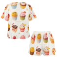 thumbnail image 3 of Cartoon Cake Pajamas Set Womens Loungewear Sleepwear 2 Piece PJ Sets, 3 of 7