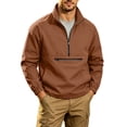 thumbnail image 2 of LYSMORA Men's Raglan Sleeve Quarter Zip Anorak Jacket Stand Collar Zip Pocket Windbreaker for Camping Hiking Travel Outdoor Daily Wear, 2 of 8