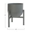 thumbnail image 2 of Bloomingville Textured Metal Planter Pot with Stand, 2 of 6