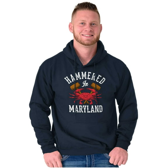 Hammered in Maryland Funny MD Party Unisex Plus Fleece Graphic Hoodie Brisco Brands 2X