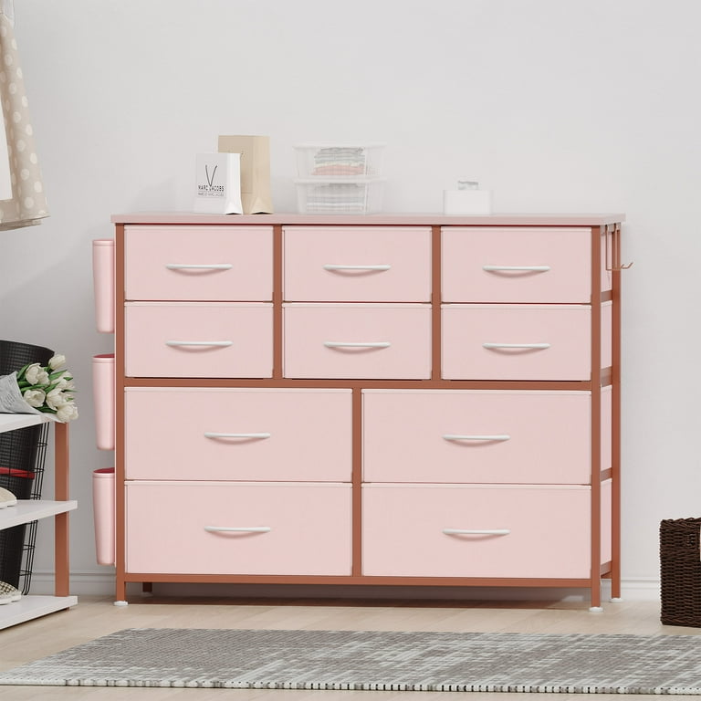 Yesurprise Large 10-Drawer Dresser: Fabric Storage Chest with Wood Tabletop  for Various Rooms - Walmart.com