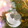 thumbnail image 4 of Christmas Decoration Clearance, Christmas Hanging Ornaments Angel Feathers Ball A Piece Of My Heart Is In Heavens Memorial for Xmas Tree Indoor Home Decor 3.15inch, 4 of 6