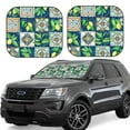 thumbnail image 1 of Balery Lemon and Leaves Parasol para parabrisas de coche de 2 piezas | Parasol plegable para parabrisas delantero de coche para la mayoría de sedanes-Small, 1 of 6