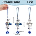 thumbnail image 2 of 1pc Car Hanging Ornament Glass Turkish Blue Eye Enamel Elephant Mirror Lucky for Car Rearview Mirror Home Decoration Craft, 2 of 6
