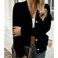 thumbnail image 2 of ZUKMRJPC Cardigan Sweaters for Women V Neck Long Sleeve Button Up Fall Fashion Lightweight Sweater Casual Comfy Knit Outwear with Pocket, 2 of 4