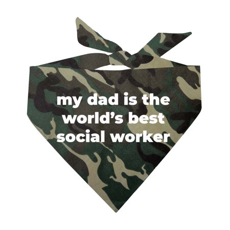 My Dad Is The World’s Best Social Worker Triangle Dog Bandana