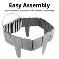 thumbnail image 2 of 20pcs Interlocking Garden Landscape Border Fence with Stone Look Plastic Lawn Edging, 2 of 7