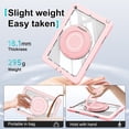 thumbnail image 2 of XYX Shockproof Tablet Case for iPad 9th 8th 7th Gen 10.2 inch 2021 2020 2019 with 360 Rotating Stand, Slim Lightweight Protective Case, Pink, 2 of 5