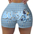 thumbnail image 2 of Lsque Bluey Pattern High Waisted Biker Shorts for Women-Tummy Control Fitness Athletic Workout Running Yoga Gym Shorts,Moisture-Wicking-Medium, 2 of 9