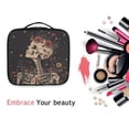 thumbnail image 6 of FORMRS Travel Makeup Bag Large Capacity Train Case Cosmetic Organizer with Adjustable Dividers, Skeleton with Flowers Pattern, 6 of 8