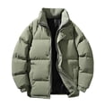 thumbnail image 2 of Maoxin Men's Coats Men's Casual Sports Daily Outdoor Stand Collar Long Sleeve Jacket Army Green XL, 2 of 8