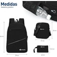 thumbnail image 4 of Mochila Antirrobo de 3 piezas, Bluelander con Puerto USB y Puerto para Audífonos, Negro Bluelander Mochila Antirrobo para Laptop, 4 of 6