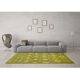 thumbnail image 3 of Ahgly Company Machine Washable Indoor Rectangle Abstract Yellow Modern Area Rugs, 2' x 5', 3 of 4
