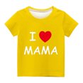 thumbnail image 3 of Kids Cotton T-Shirts Mother's Day Gift, Boys Girls Novelty Shirts Crewneck Short Sleeve Tees for 6-18 Years Teens Yellow 5-6 Years, 3 of 3
