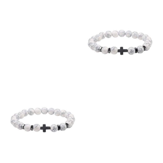 Sonducket Pulseras de cuentas de piedra natural para hombre, de turquesa, joyería, cuerda elástica, de ojo ligera a la moda, regalo Type6 NO6