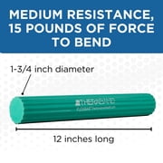 THERABAND FlexBar Resistance Bar, Medium, Green Flex Therapy Bar for Physical Therapy, Wrist & Forearm Exercise Equipment, Non Slip Grip, Compact Design