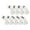 Blanc, variante sur koolsoo 9 Pièces Club de Golf Iron Couvre-Chef Protection Long Cou PU Accessoires de Golf Noir