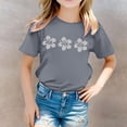 thumbnail image 2 of Chemise à Manches Longues pour Filles avec Arc-en-Ciel Chemise Décontractée Imprimée Col Rond Manches Courtes T-Shirt Chemise Décontractée, 2 of 5