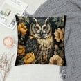 thumbnail image 2 of Orinice Owl Flowers Leaves Graphic Decorative Throw Pillow Cover for Home Couch Bed Sofa, High-Quality 1PC 20x20in, 2 of 5
