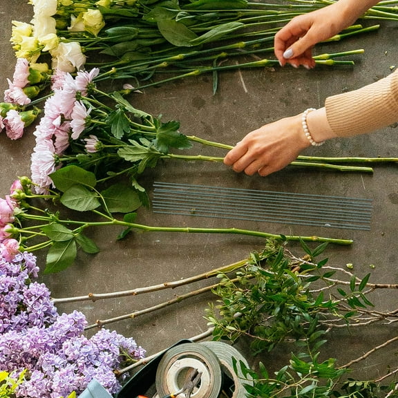 1 Set Diy Flower Stems For Use Wire Stems Twistable Flower Wire Stick For Crafts Artificial Flower Stems For Handmade Roses