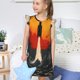 thumbnail image 4 of Fotbe Retro Space Rocket Launch Vestido de Dormir para Niñas de 3 a 10 Años, Mangas Cortas, Estilo Princesa, Pijama Camisón con Mangas Voladas-XX-Large, 4 of 6