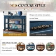 thumbnail image 3 of GZXS Vintage Style Console Table with Drawers and Shelves, 42" Rustic Buffet or Sofa Table for Couch Behind, Hallway, Living Room, Office (Navy Blue), 3 of 10