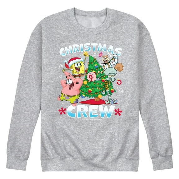SpongeBob SquarePants - Christmas Crew - Men's Crew Neck Fleece Pullover