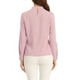 thumbnail image 3 of BLUSA DE CHIFFON CON CUELLO ALTO INSPIRADA EN CHIC OTOÑO INVIERNO PARA MUJERES, CAMISA DE MANGA LARGA DE NEGOCIOS CASUAL TALLA XL ROSA, 3 of 6