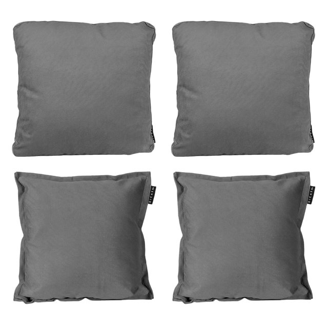 Set de 4 Cojines Kappa Zita (2 Cuadrados + 2 Cuadrados Grandes) Rudd Gris