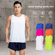 thumbnail image 2 of Chaleco deportivo de secado rápido para hombre, camiseta de entrenamiento de fitness holgada con sensación de correr y músculos, temporada de verano, 2 of 5