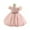Pink, variant on Toddler Girls Tulle Party Dress with Puff Sleeves and Belt Elegant Princess Birthday Outfit for Special Occasions