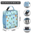 thumbnail image 3 of Watercolor Insulated Lunch Box Women Reusable Lunch Bag with Front Pocket Cooler Tote Bag Work Travel, 3 of 6