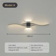 thumbnail image 3 of Lámpara de pared con tira de LED moderna, luz de control remoto de doble curva, decoración de mesita de noche, apliques de pared de oro negro, sala de estar, dormitorio, fijación LED, 3 of 5