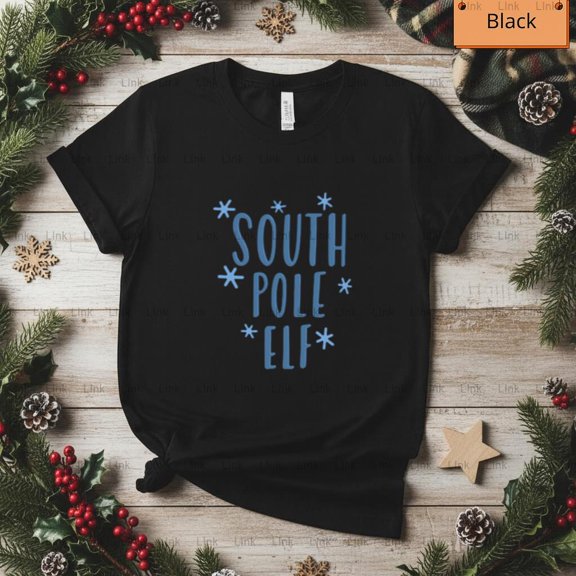 South Pole Elf Christmas Holiday Matching Art Top Unisex T-Shirt, up to size 5XL