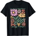 thumbnail image 1 of Women Social Worker Boho Floral We Rise By Lifting Others T-Shirt - As Picture - L, 1 of 2