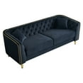 thumbnail image 4 of Newboti Furniture 87.01"W Modern Tufted Velvet Sofa ,Stylish and Comfortable for Living Room Sofa, Hotel Apartment,Black 31318, 4 of 12