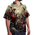 thumbnail image 2 of Love Men's Short Sleeve Shirts, Casual, Printed, Button Down, Beach Shirt - Spread Collar Tops for Summer Beach Fun, 2 of 6