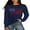 048DarkBlue, variant on Pullover Sweaters for Women Y2K American Flag Independence Day Crewneck Fall Winter Knitted Stried Sweaters Warm Long Sleeve Jumper Tops Alsol Lamesa