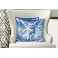 thumbnail image 3 of Ambesonne Cat Throw Pillow Cover Pack of 2, Pegasus Kitty Flies Clouds Sky, 2 Pcs-26"x26", Azure Blue Pale Pink, 3 of 5