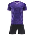 thumbnail image 5 of Tbopshirt Boys Two Piece Outfits Set Kids Soccer Set Boys Girls Short Sleeve Football Uniform With Shorts Breathable Sports Kit For Youth Training Match School Sports Tracksuit, 5 of 5