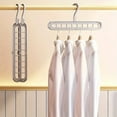 thumbnail image 5 of 3pcs, Plastic 9-Hole Foldable Hangers, Heavy Duty Space Saving Clothes Organizer Hangers, For Room, Closet, Wardrobe, Home & Dor, 5 of 9
