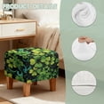 thumbnail image 7 of SCRAWLGOD St. Patrick's Day Four Leaf Clover Print Black Green Ottoman Cover Square Stretch Ottoman Slipcovers Soft Storage Foot Rest Cover with Elastic Bottom Footrest Stool Covers Protector, 7 of 7