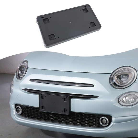 Front License Plate Bracket for 2023 Fiat 500 Front License Plate Bracket, Front License Plate Bracket Parts, Front Bumper License Plate Frame, Front Bumper Tag Mount Adapter Replacement Parts