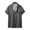 Dark Gray, variant on WREESH Men's Printed Button Down Shirts Short Sleeve Turndown Collar Tops with a Comfortable Fit and Pattern Green